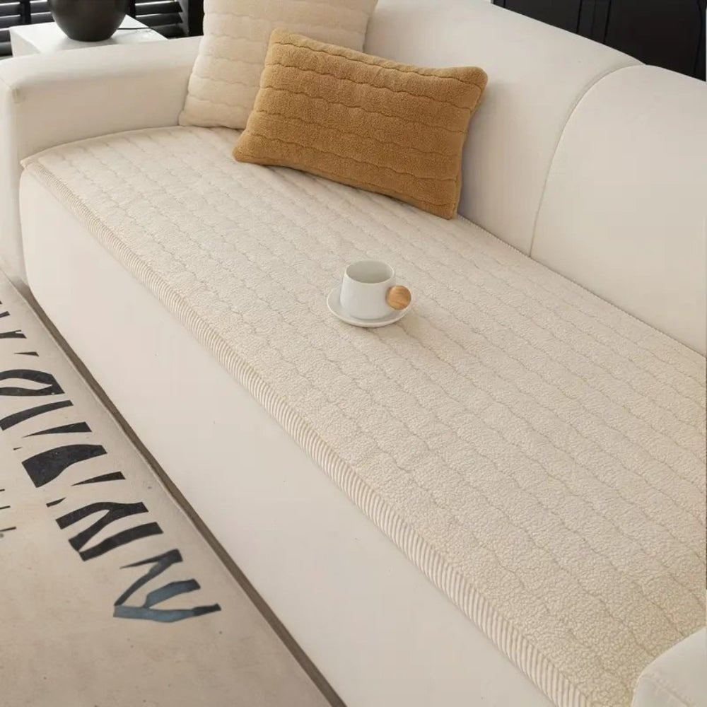 Plush Sofa Cover with Thick Texture for Upholstered Furniture - Sofa Throw - Charcoal Mist - Seravelle Home