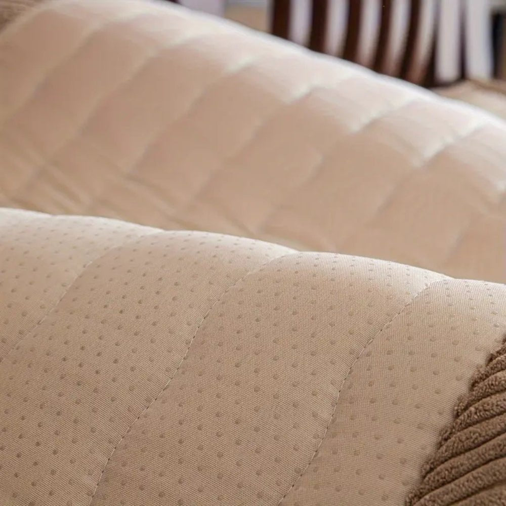 Plush Sofa Cover with Thick Texture for Upholstered Furniture - Sofa Throw - Charcoal Mist - Seravelle Home