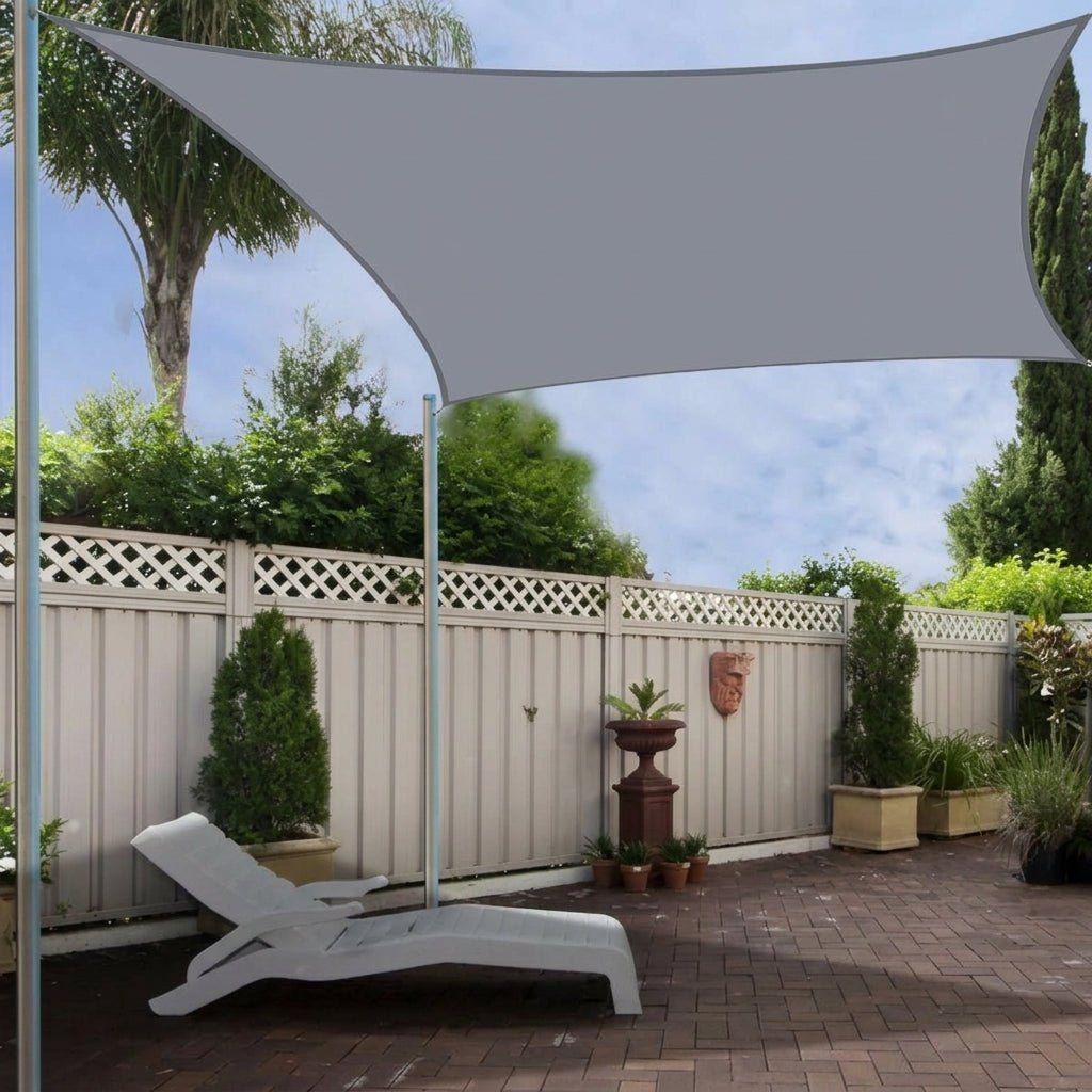 Rectangular Shade Sail with UV Protection for Patio and Garden - Shade Sails - Grey - Seravelle Home