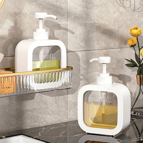 Refillable Soap Dispenser in Modern Design for Bathroom and Kitchen - Soap Dispenser - 17 cm - Seravelle Home