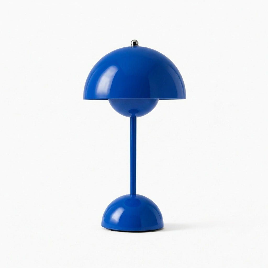 Retro Table Lamp with Mushroom-shaped Shade - Table Lamp - Blue - Seravelle Home