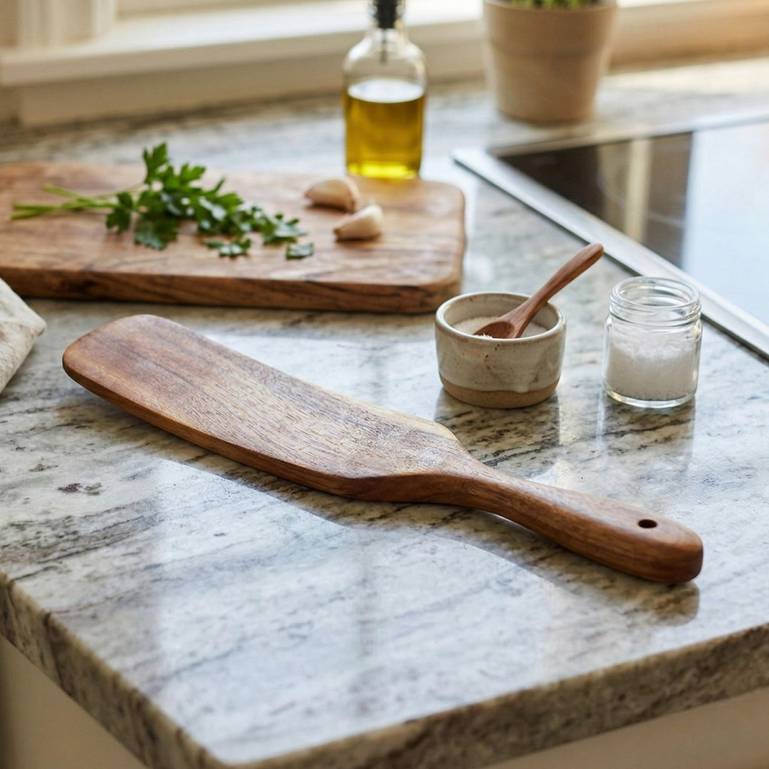 Robust Wooden Spatula - Wooden Spatula - Style 4 - Seravelle Home