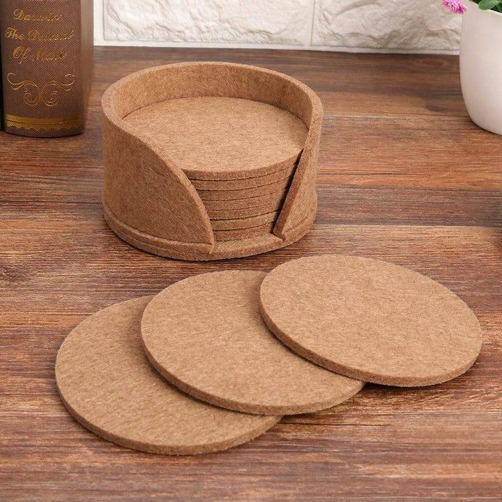 Round Felt Coaster Set - Coasters - Seravelle Home