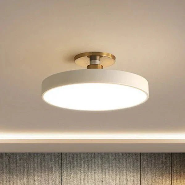Round LED Ceiling Light in Nordic Style - Ceiling Light - White - Seravelle Home