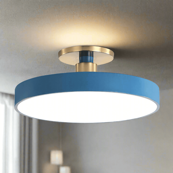 Round LED Ceiling Light in Nordic Style - Ceiling Light - Blue - Seravelle Home