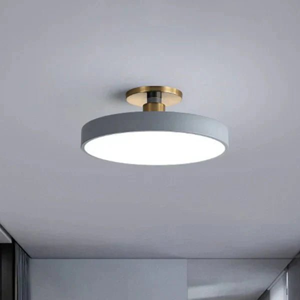 Round LED Ceiling Light in Nordic Style - Ceiling Light - Grey - Seravelle Home