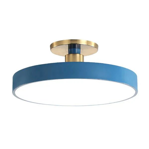 Round LED Ceiling Light in Nordic Style - Ceiling Light - Blue - Seravelle Home