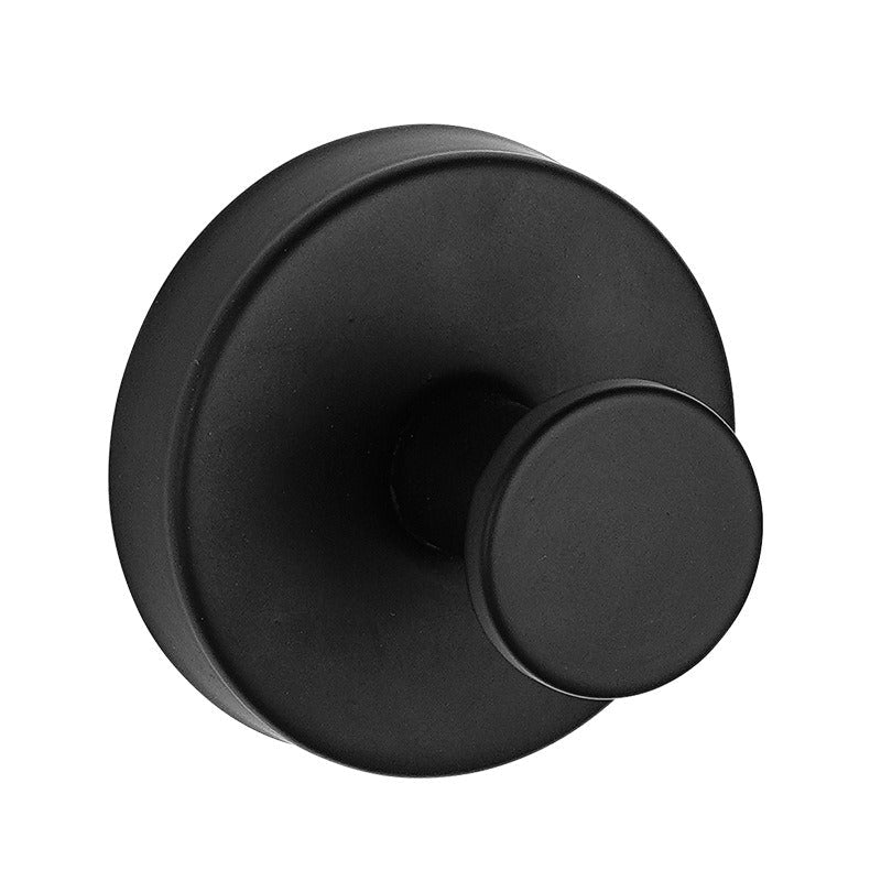 Round suction wall hook with button design - Wall Hook - Black - Seravelle Home