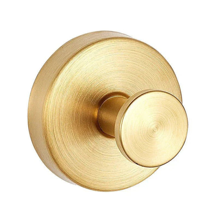 Round suction wall hook with button design - Wall Hook - Gold - Seravelle Home