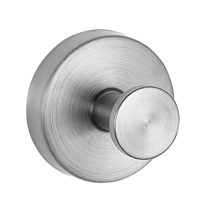 Round suction wall hook with button design - Wall Hook - Silver - Seravelle Home