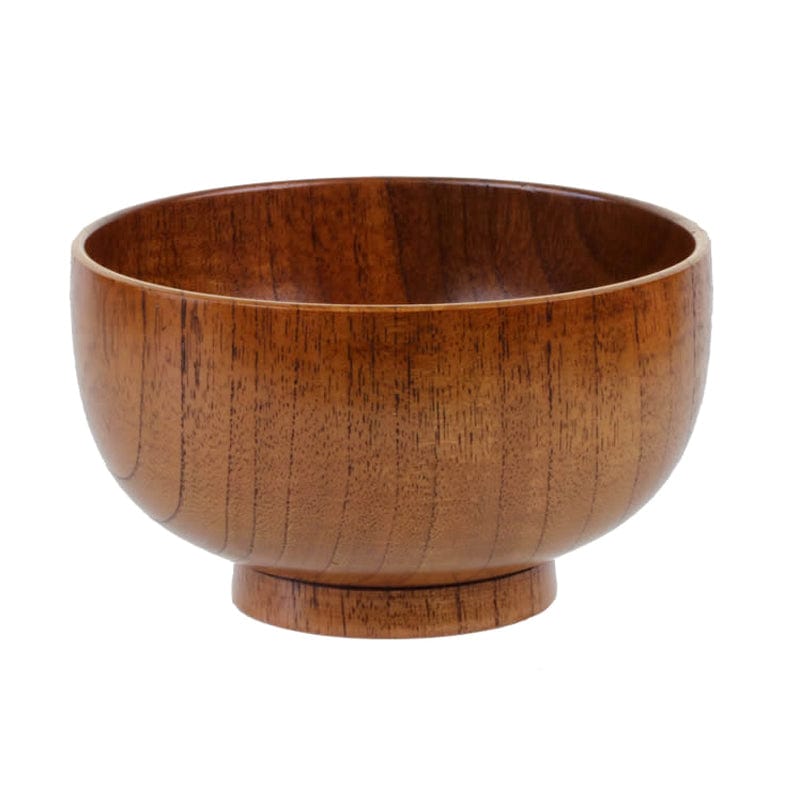 Round Wooden Bowl with Stand Base - Wooden Bowl - 9.5x6.5 cm - Seravelle Home