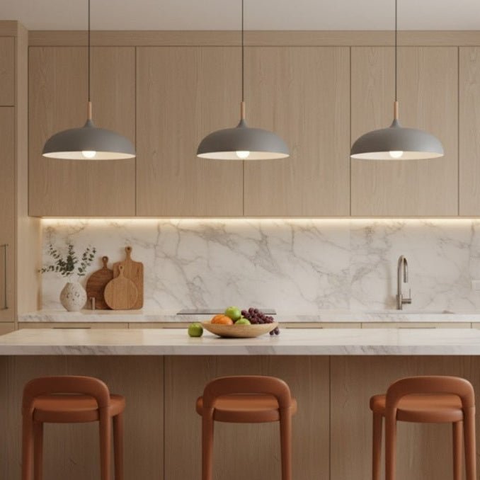 Scandinavian Pendant Light for Living Room and Kitchen - Ceiling Light - Grey - Seravelle Home