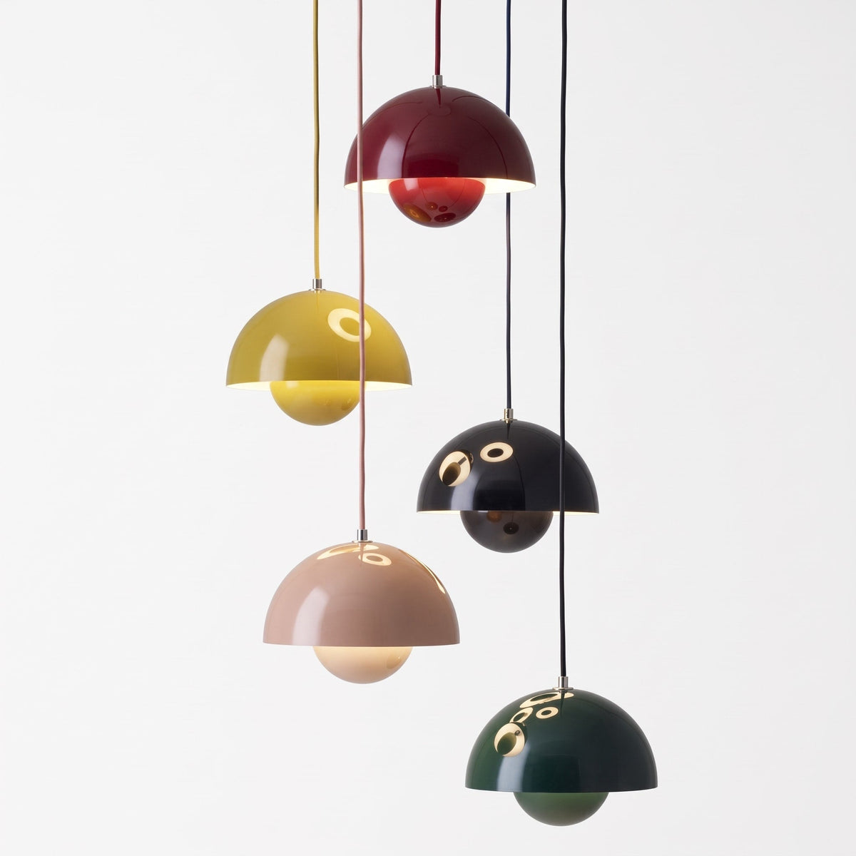 Scandinavian Retro Dome Pendant Light - Pendant Light Fixtures - Pink - Seravelle Home