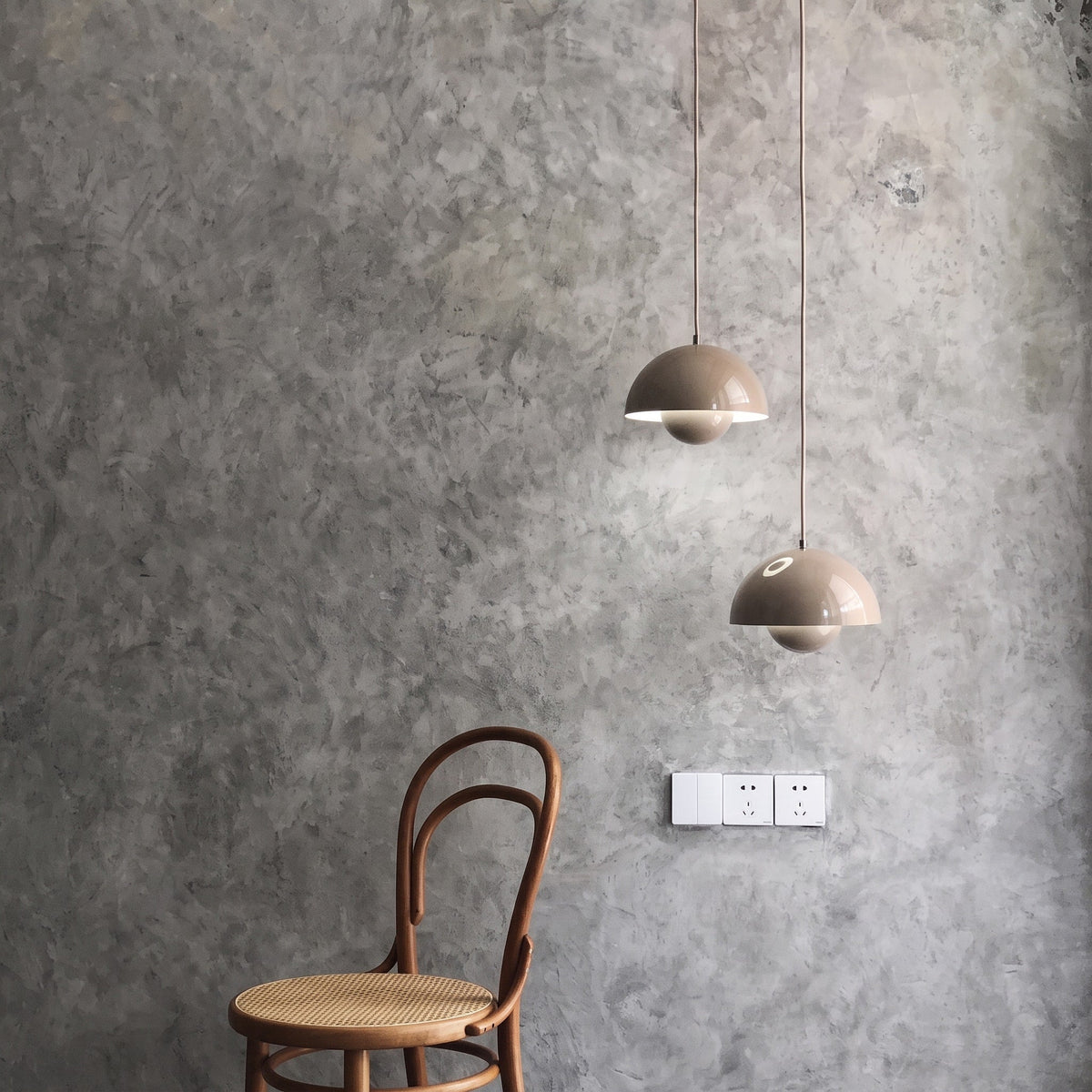 Scandinavian Retro Dome Pendant Light - Pendant Light Fixtures - Grey - Seravelle Home