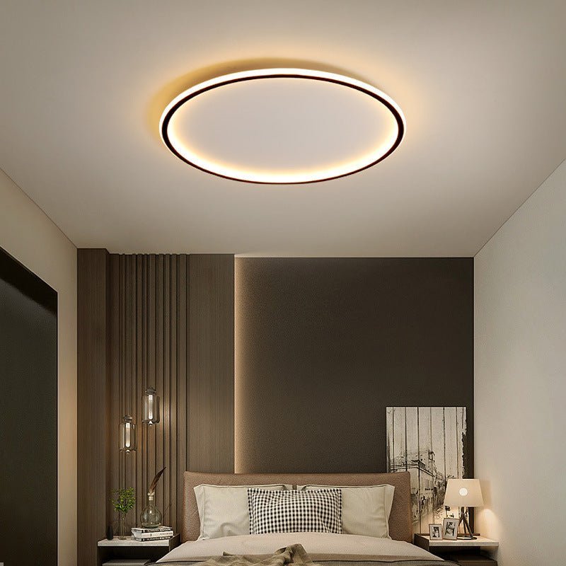 Scandinavian Round LED Ceiling Light Modern Design - Ceiling Light - Black - Seravelle Home