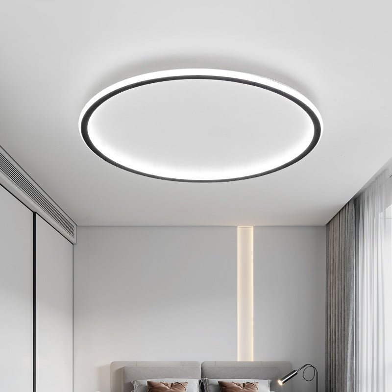 Scandinavian Round LED Ceiling Light Modern Design - Ceiling Light - Black - Seravelle Home