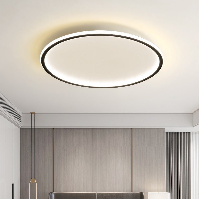 Scandinavian Round LED Ceiling Light Modern Design - Ceiling Light - Black - Seravelle Home