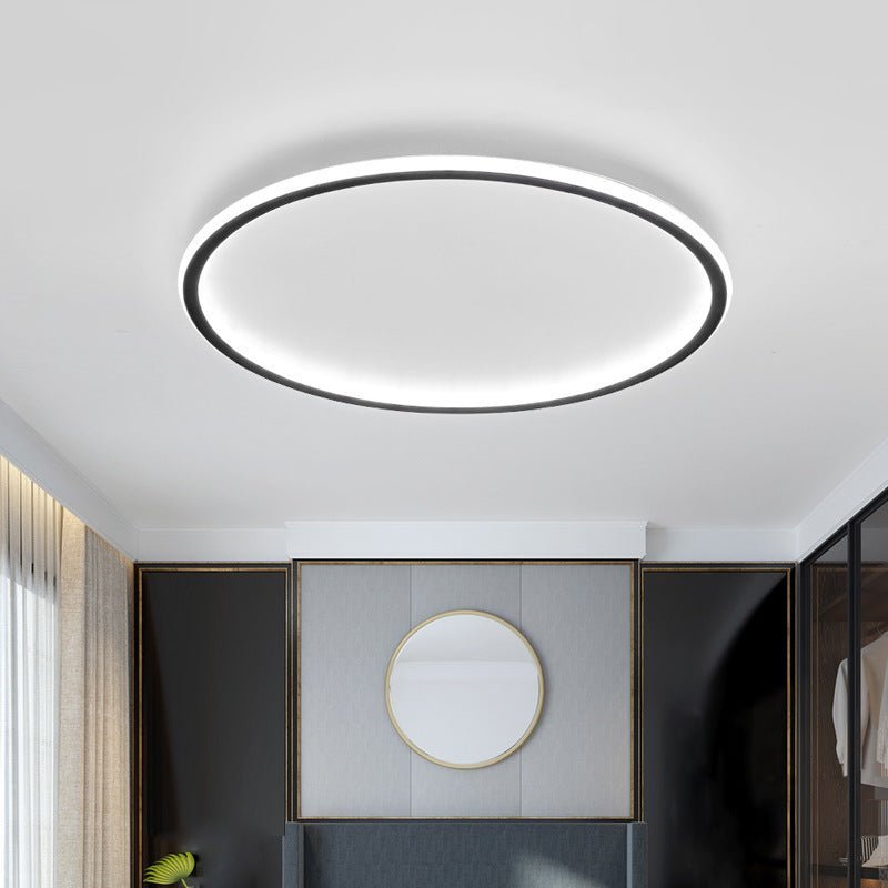Scandinavian Round LED Ceiling Light Modern Design - Ceiling Light - Black - Seravelle Home