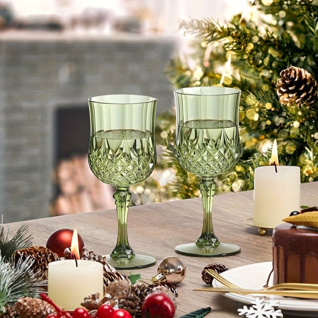 Set of 3 Champagne Flute with Diamond Cut Design - Champagne Flutes - Seravelle Home