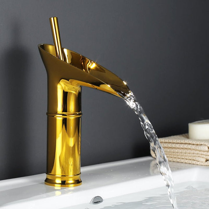 Single Handle Basin Tap - Faucet - Gold - Seravelle Home