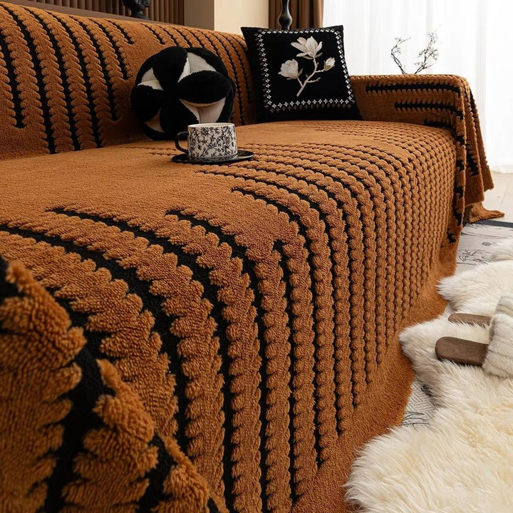 Sofa Cover Tufted Stripe Pattern - Sofa Cover - Amber Waves - Seravelle Home