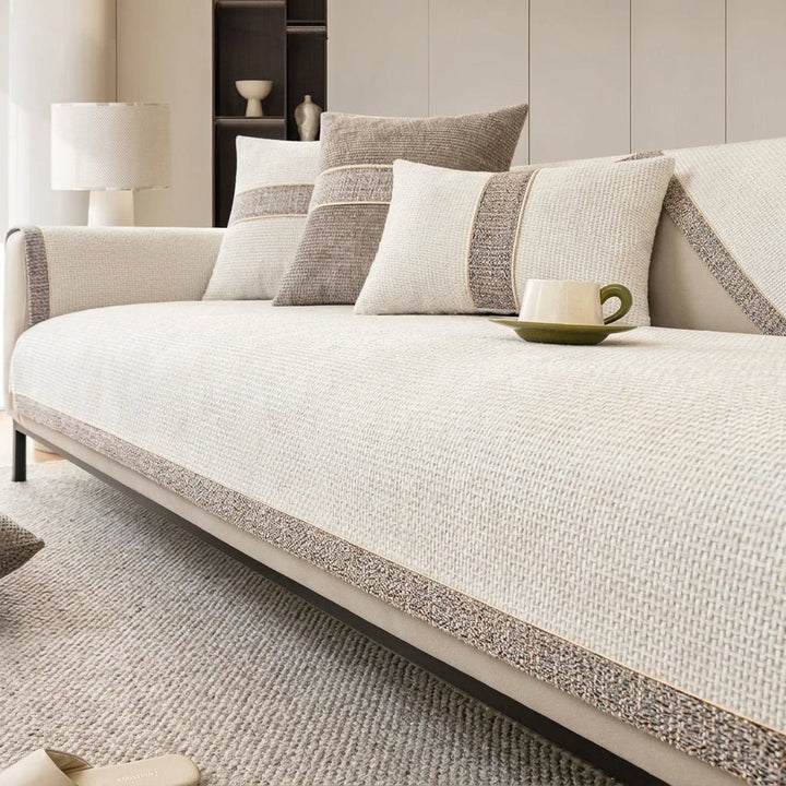 Sofa Protector and Textile Set for the Living Room - Sofa cover - White - Seravelle Home