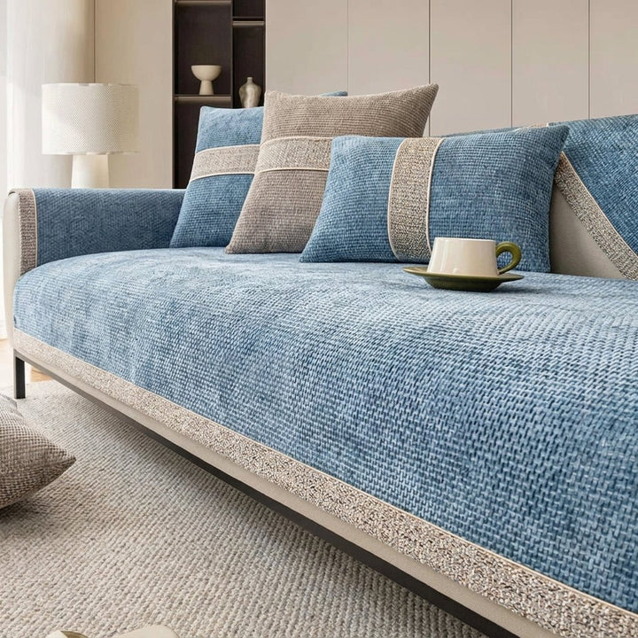 Sofa Protector and Textile Set for the Living Room - Sofa cover - Blue - Seravelle Home