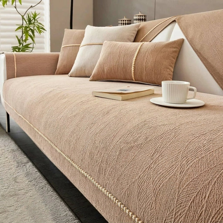 Sofa Protector and Textile Set for the Living Room - Sofa cover - Light Brown - Seravelle Home
