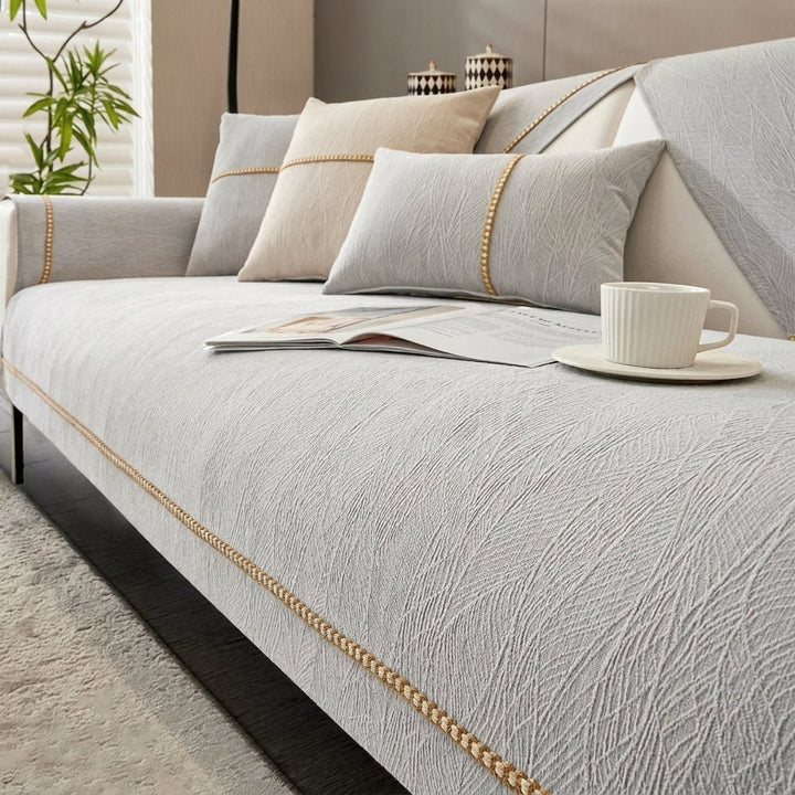 Sofa Protector and Textile Set for the Living Room - Sofa cover - Light Grey - Seravelle Home