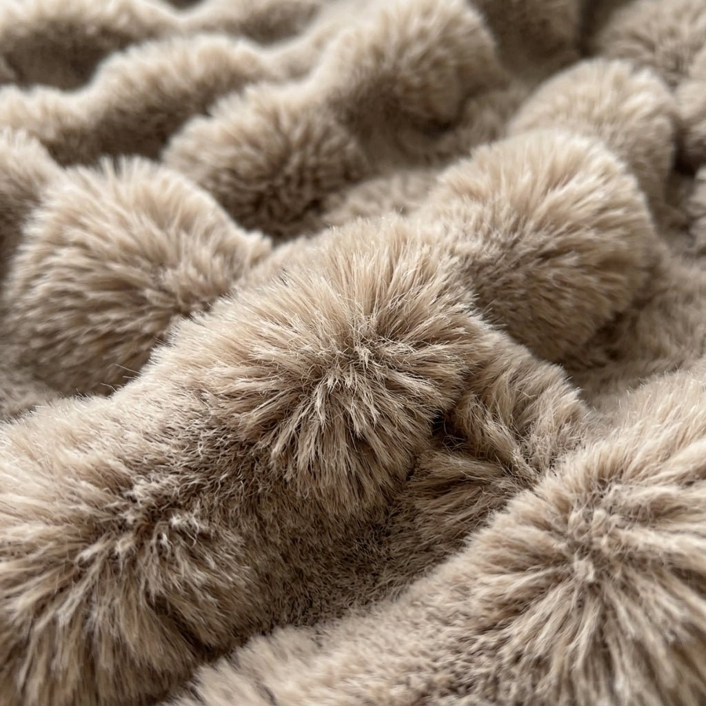 Soft Cozy Fluffy Bubble Textured Throw Blanket - Blanket - Coffee - Seravelle Home