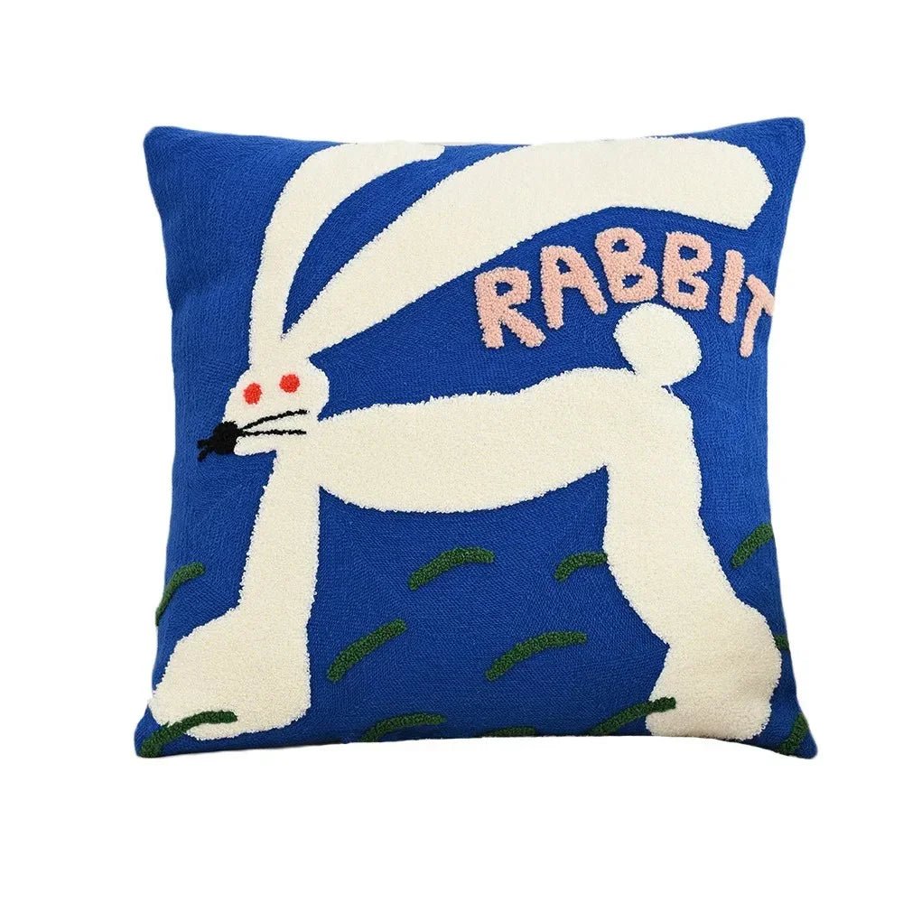 Soft Cushion Cover with Animal Motif - Cushion Cover - Rabbit - Seravelle Home