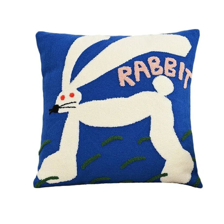 Soft Cushion Cover with Animal Motif - Cushion Cover - Rabbit - Seravelle Home