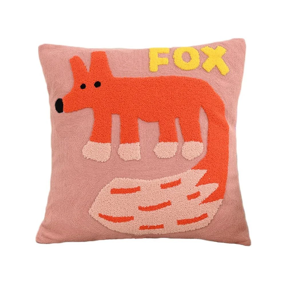Soft Cushion Cover with Animal Motif - Cushion Cover - Fox - Seravelle Home