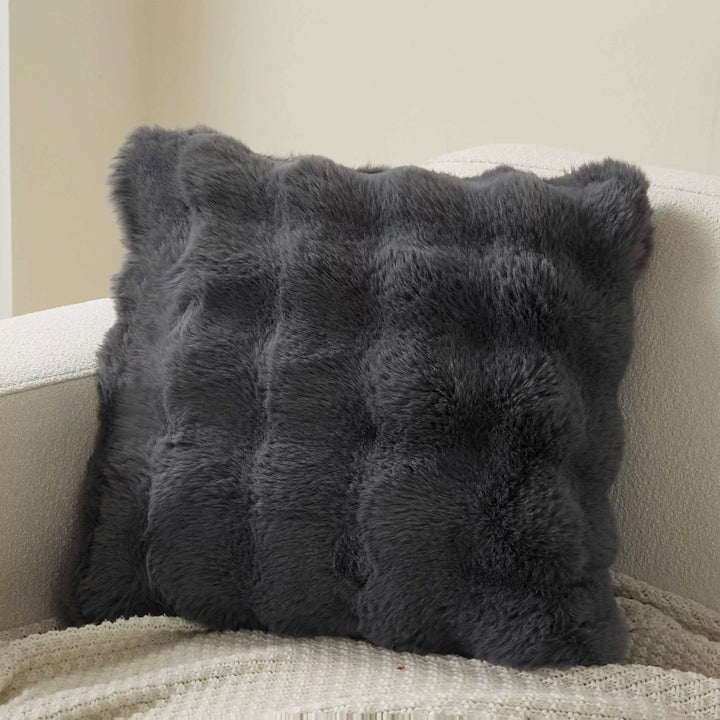 Soft Cushion Cover with Concealed Zip - Cushion Cover - Grey - Seravelle Home