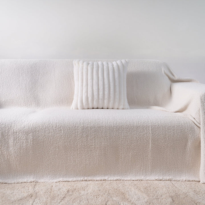 Soft Cushion Cover with Concealed Zip - Cushion Cover - White - Seravelle Home