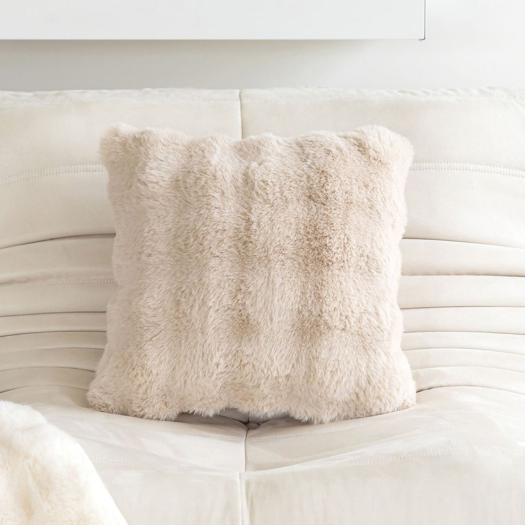 Soft Cushion Cover with Concealed Zip - Cushion Cover - Beige - Seravelle Home