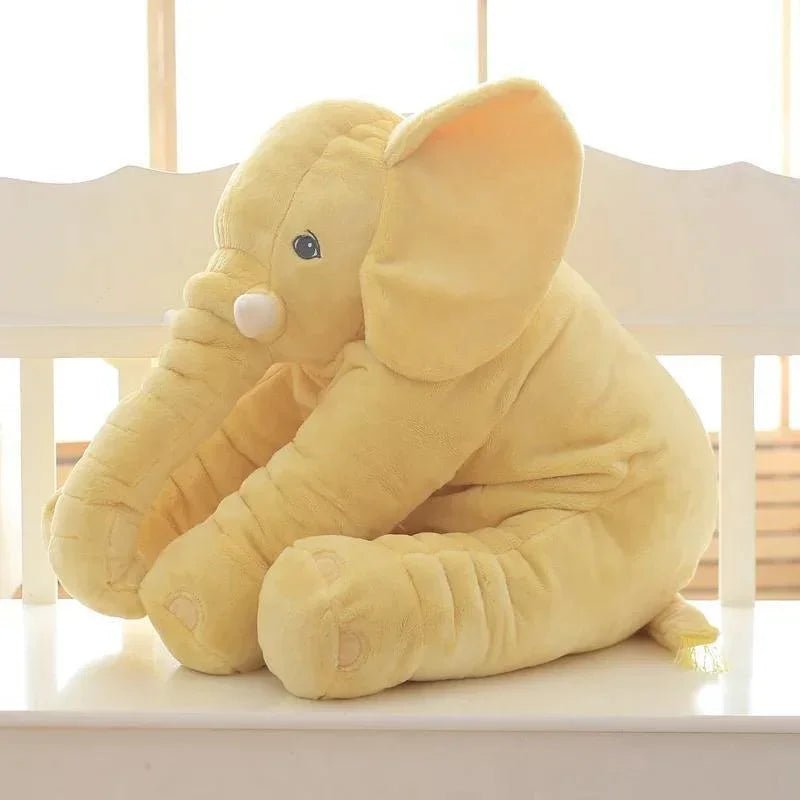 Soft Elephant Plush Toy as a Cozy Decorative Cushion - Plush Toy - Yellow - Seravelle Home