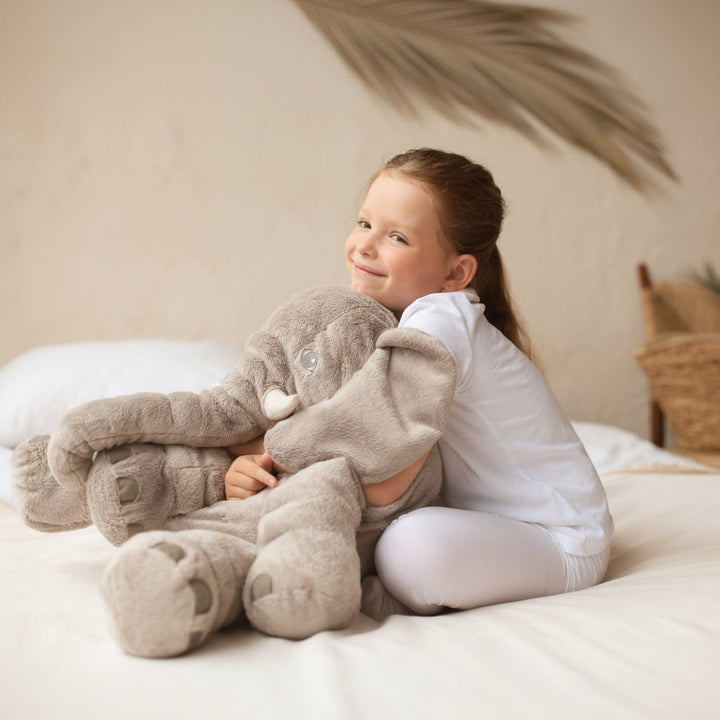 Soft Elephant Plush Toy as a Cozy Decorative Cushion - Plush Toy - Yellow - Seravelle Home