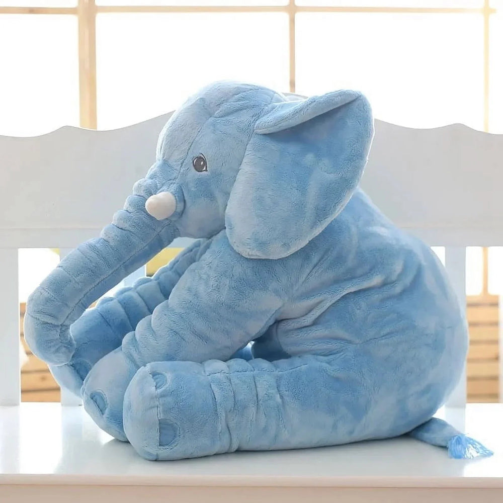 Soft Elephant Plush Toy as a Cozy Decorative Cushion - Plush Toy - Blue - Seravelle Home