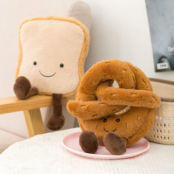 Soft Plush Decorative Pillow for Living Room and Bedroom - Pillow - Pretzel (18.0 x 18.0 cm) - Seravelle Home