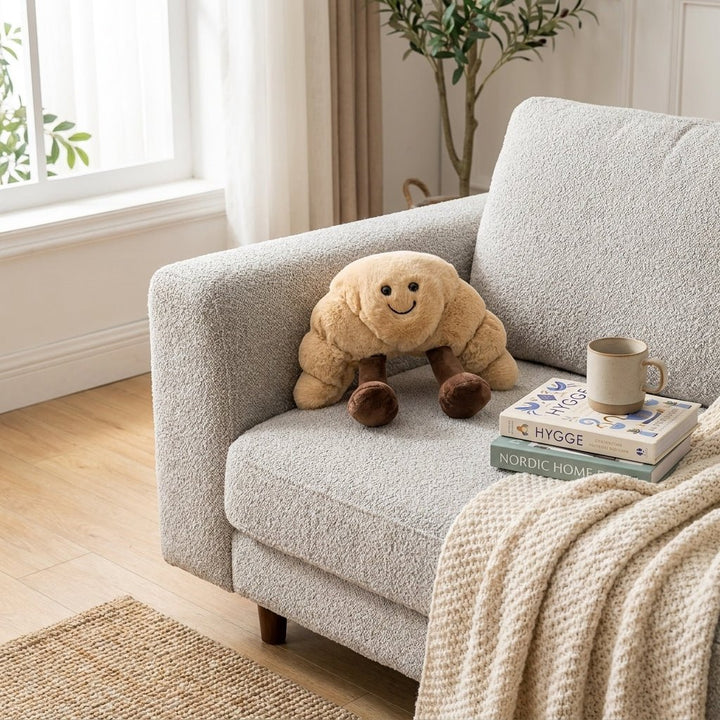 Soft Plush Decorative Pillow for Living Room and Bedroom - Pillow - Croissant (18.0 x 23.1 cm) - Seravelle Home
