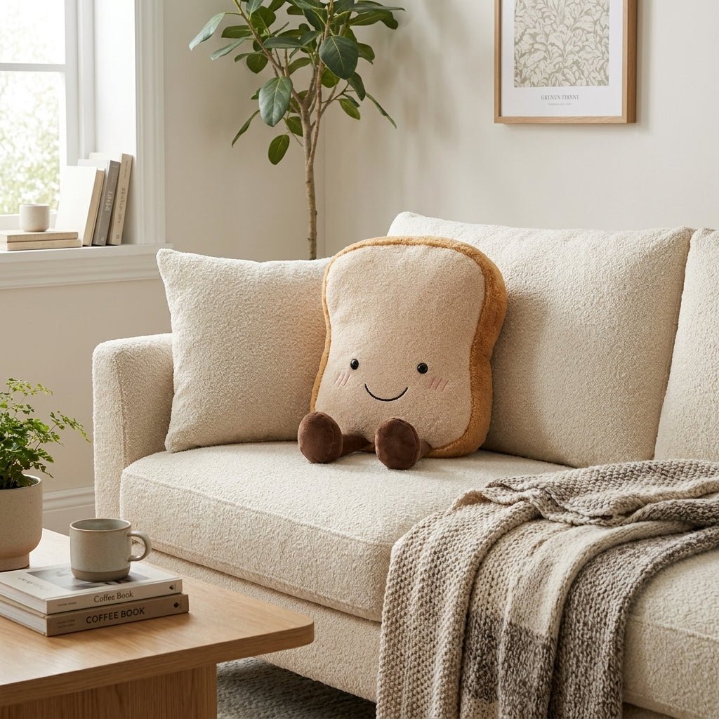 Soft Plush Decorative Pillow for Living Room and Bedroom - Pillow - Loaf (16.0 x 8.9 cm) - Seravelle Home