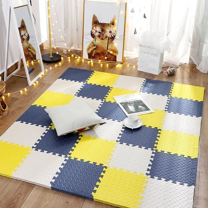 Soft Puzzle Play Mat for Children - Puzzle Play Mat - 10 pcs. Yellow - Seravelle Home