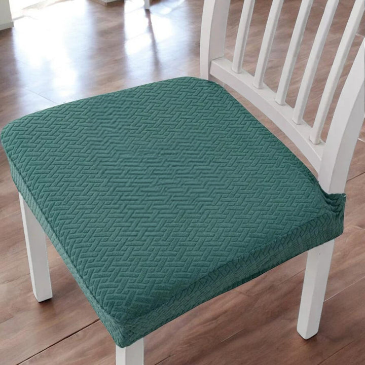 Soft Textured and Elastic Chair Cover - Chair cover - Dark Green - Seravelle Home