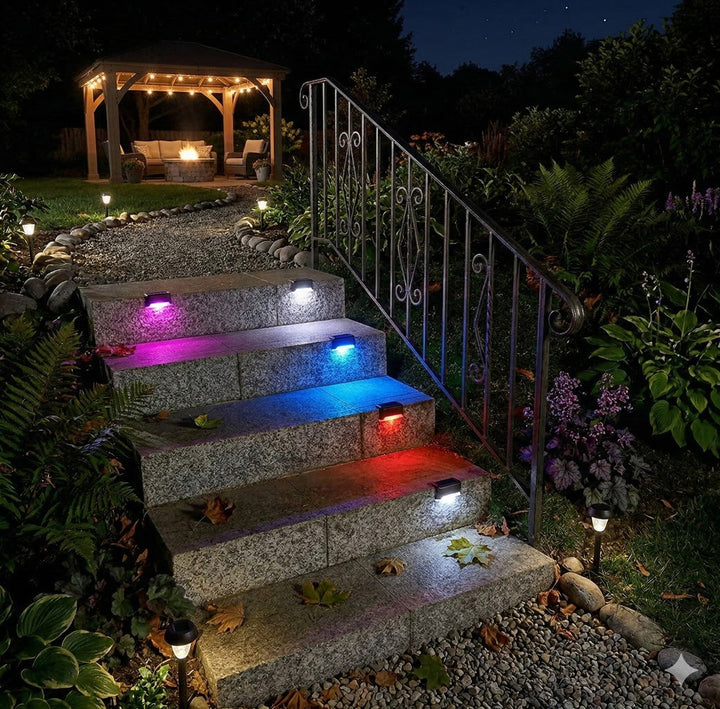 Solar LED Outdoor Lights for Stairs and Fences - Outdoor lights - Multi - colour - Seravelle Home