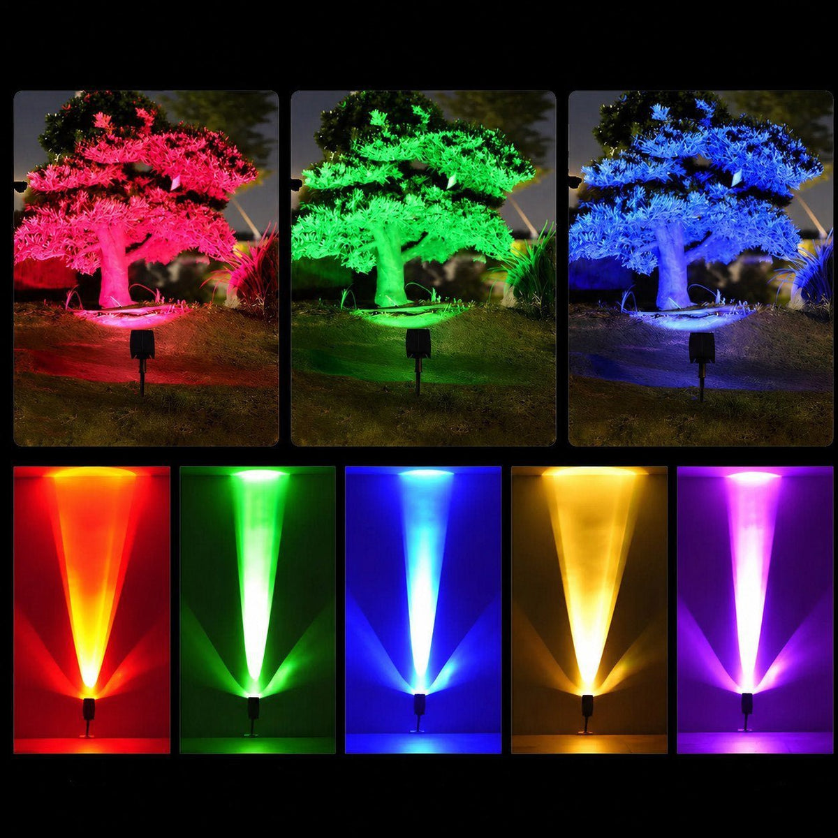 Solar LED Spike Spotlight Waterproof Outdoor Garden Landscape Light - Flood & Spot Lights - Seravelle Home