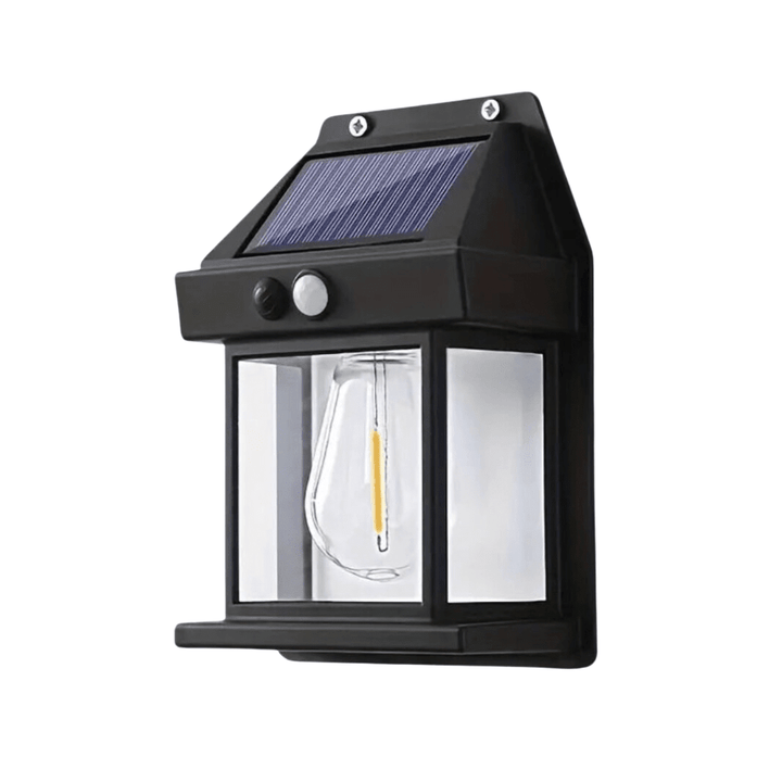 Solar Wall Light for Outdoors with Integrated Motion Sensor - Solar wall light - Black - Seravelle Home