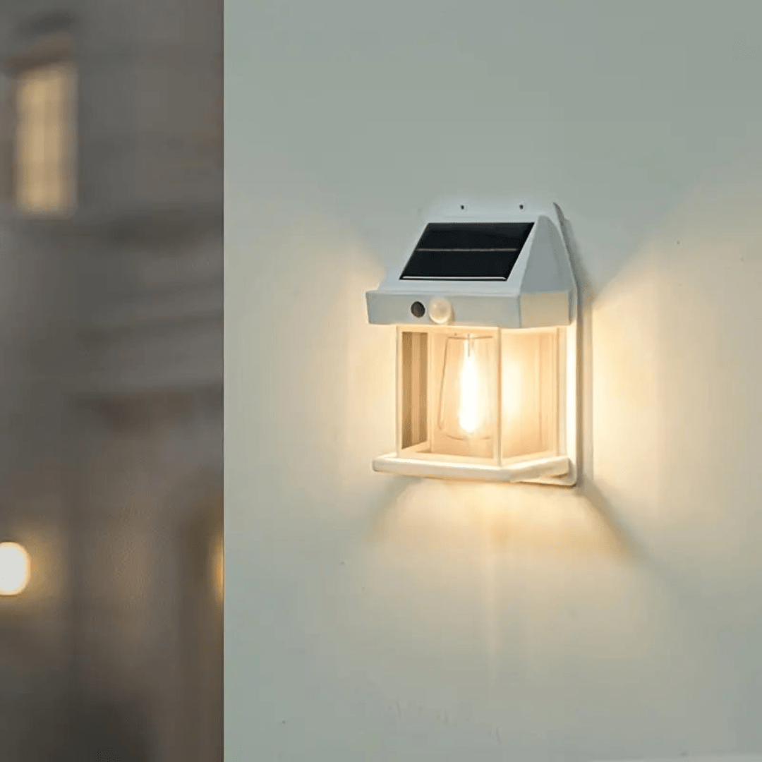 Solar Wall Light for Outdoors with Integrated Motion Sensor - Solar wall light - White - Seravelle Home