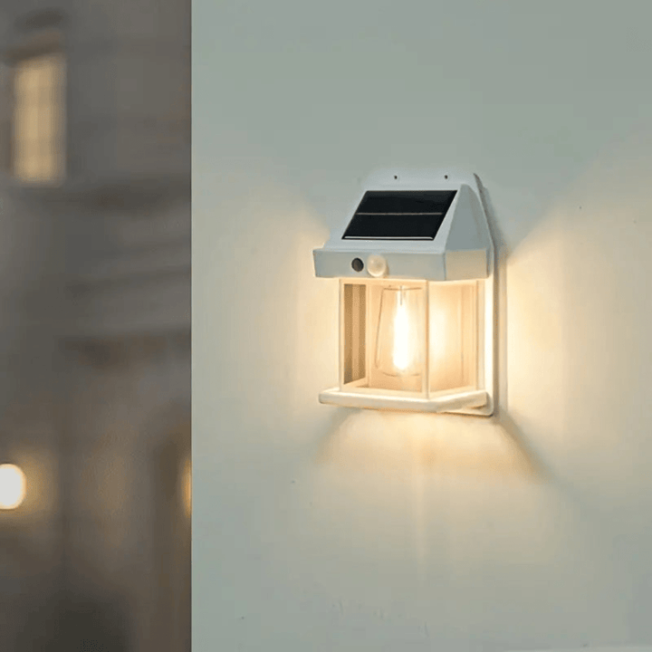 Solar Wall Light for Outdoors with Integrated Motion Sensor - Solar wall light - White - Seravelle Home