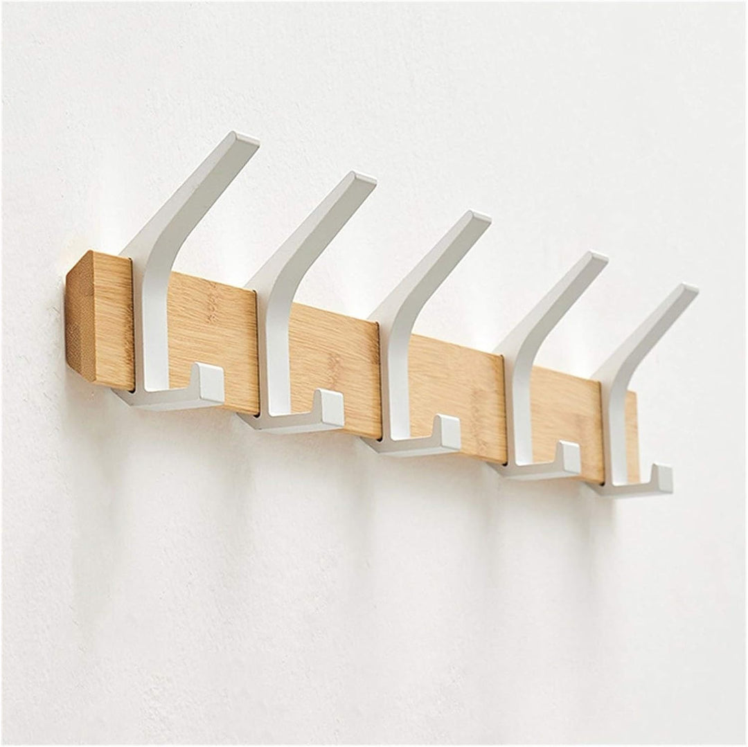 Space - saving coat rack with sturdy hooks - Wall shelf - White - Seravelle Home